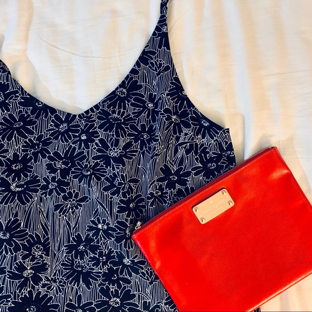 Banana Republic Navy Floral Tank Top